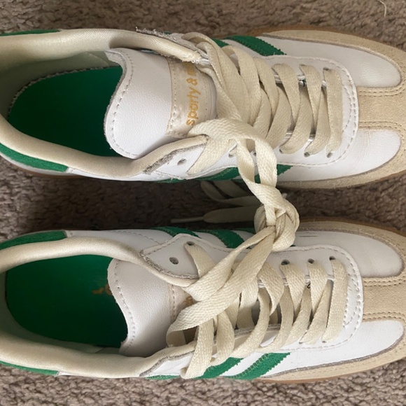 Adidas Samba White And Green Sneakers Size 5 sporty and chic - Picture 5 of 6